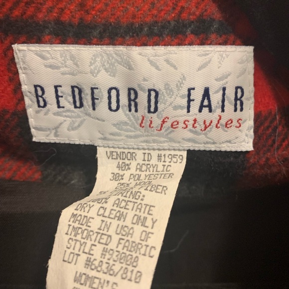 Black and red plaid Bedford fair lifestyles laser plus size - Picture 3 of 7